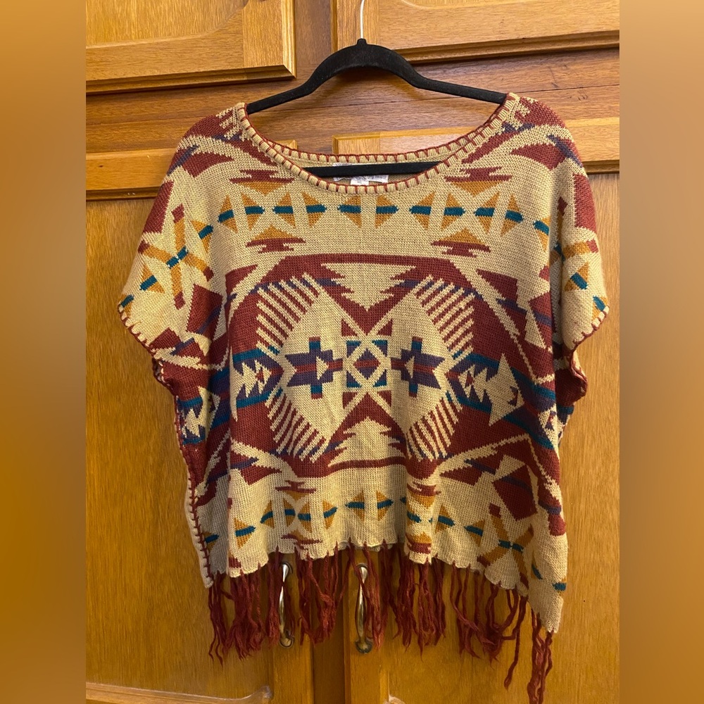 Flying Tomato aztec fringed top.